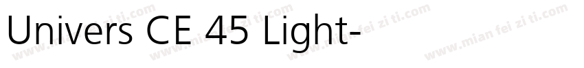 Univers CE 45 Light字体转换